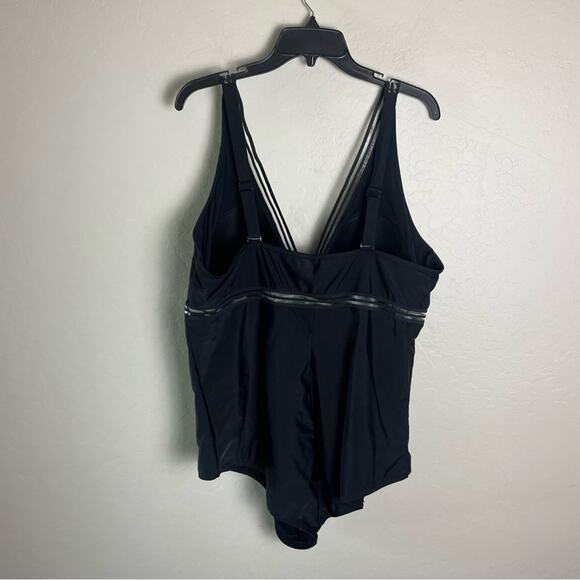 Torrid Black Wireless Elastic Inset One Piece Swimsuit 4X 12710294 - Picture 7 of 16
